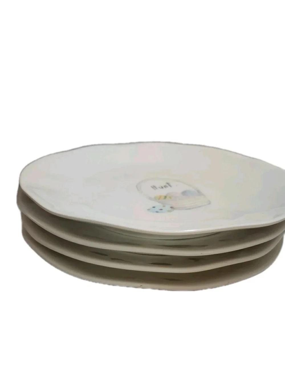 Rae Dunn Artisan Collection By Magenta Easter Melamine Plate Set Of 4
